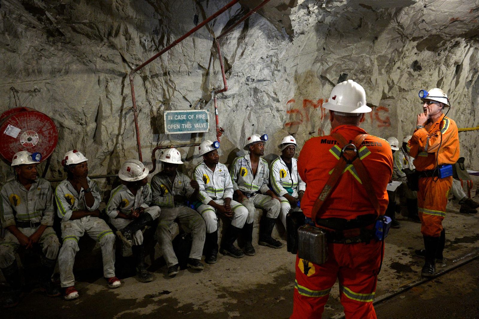 Mine worker on site